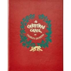 A Christmas Carol Book in Red Bonded Leather