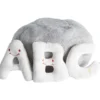Alphabet Plush Set - Cream Letters with Light Grey Bag