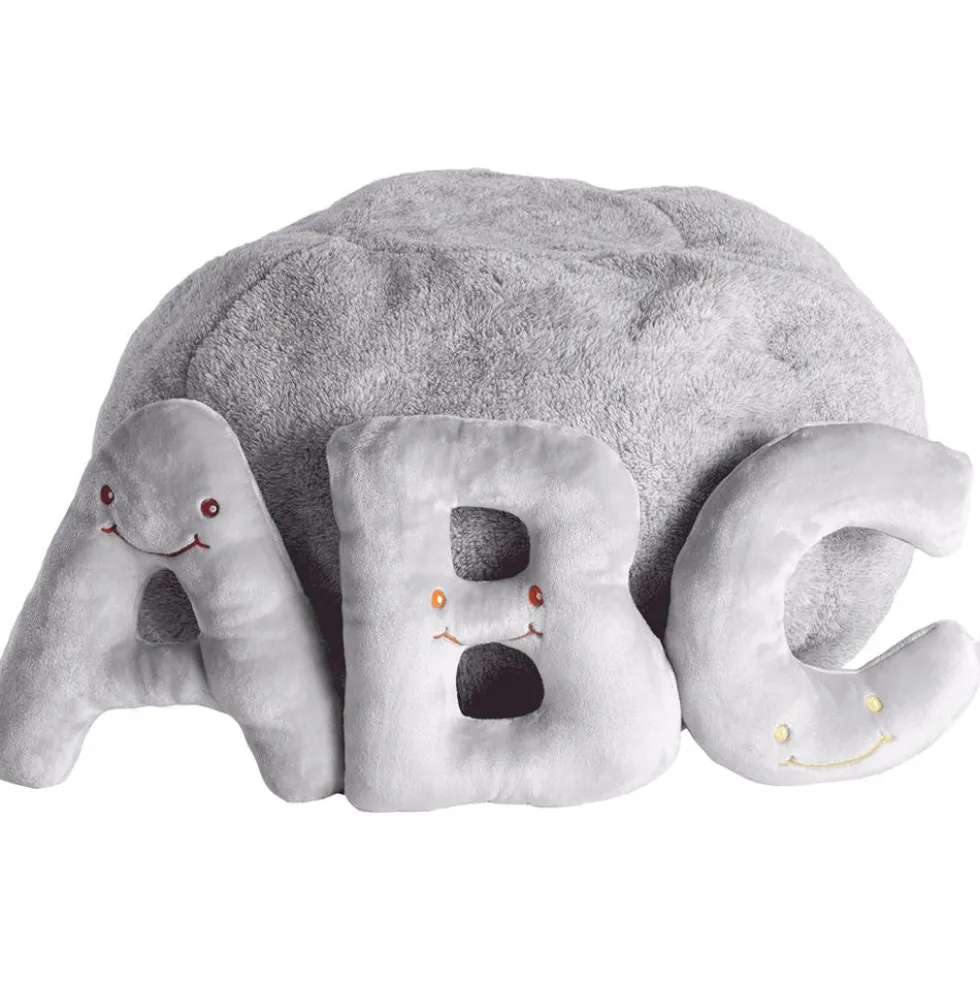 Alphabet Plush Set - Dove Grey Letters with Light Grey Bag