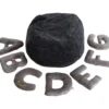 Alphabet Plush Set - Rhino Grey Letters with Dark Grey Bag