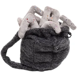Alphabet Plush Set - Rhino Grey Letters with Dark Grey Backpack