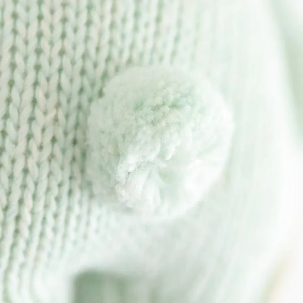 7" Baby Bunny (Mint) Hand-Knit Doll