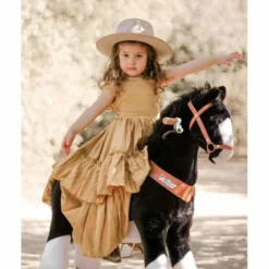 Black Model U Ride-On Horse - 4-7 Years