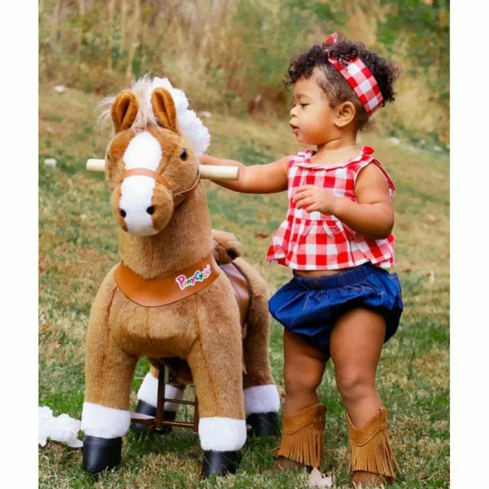 Brown Model U Ride-On Horse - 3-4 Years