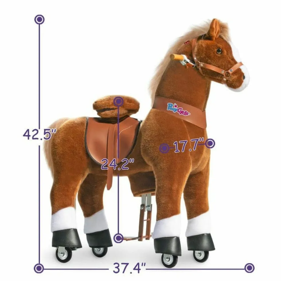 Brown Model U Ride-On Horse - 7+ Years