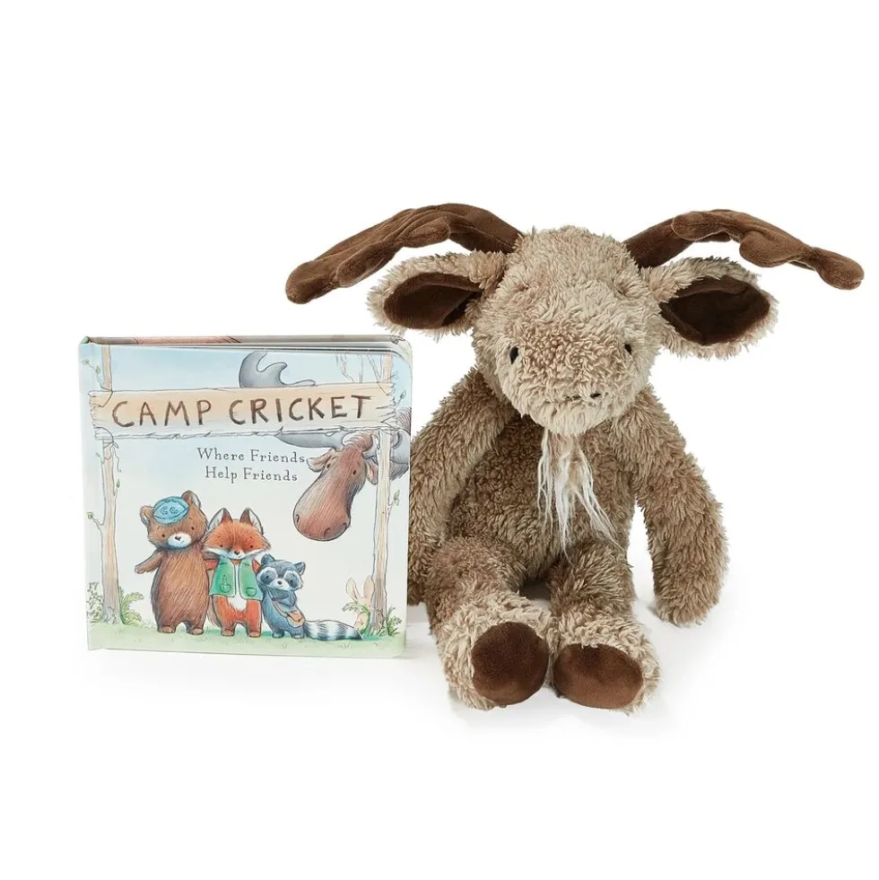 Bruce the Moose Plush & Camp Cricket Book Bundle