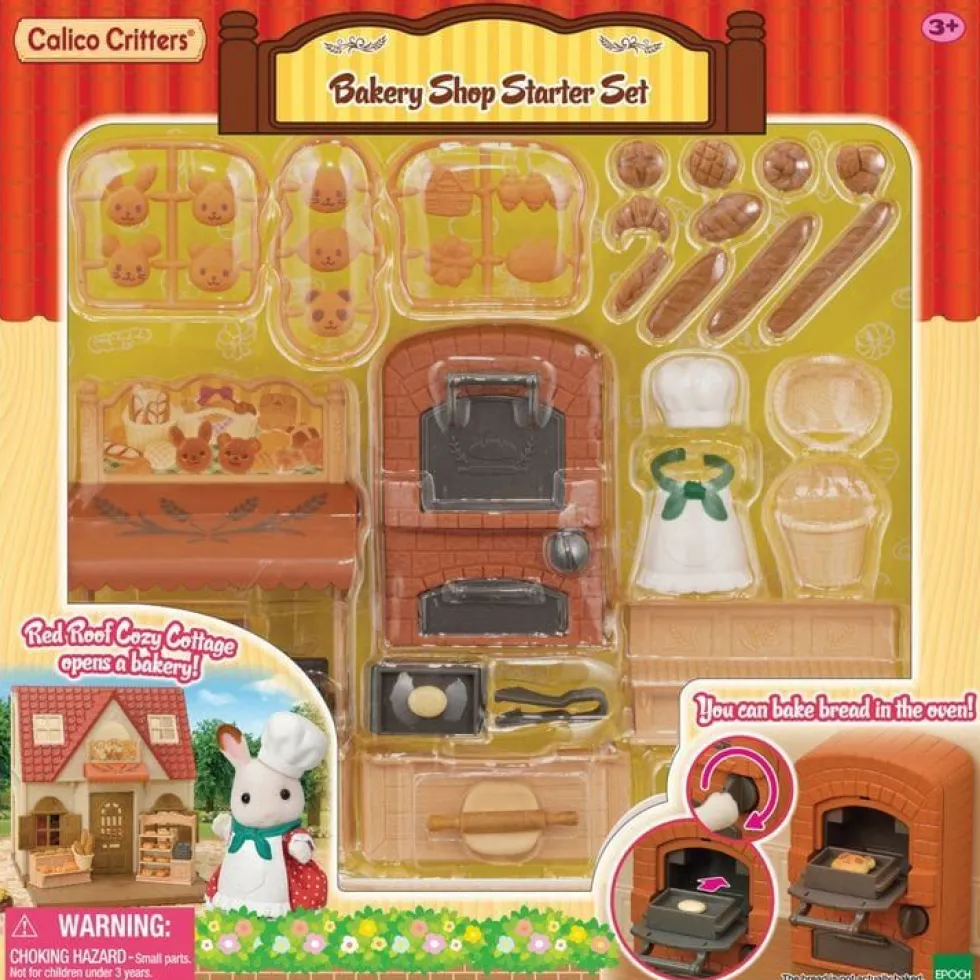 Calico Critters Bakery Shop Starter Set, Dollhouse Playset with Furniture and Accessories