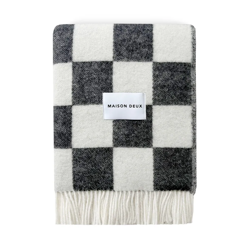 Checkerboard Blanket - Black/White
