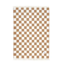 Checkerboard Blanket - Terra/White