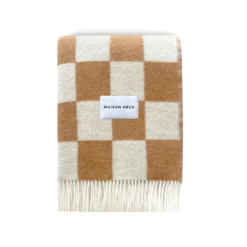 Checkerboard Blanket - Terra/White