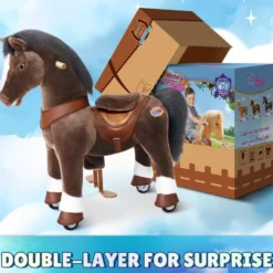 Chocolate Brown Model Y Horse Ride on Toy - 4-7 Years