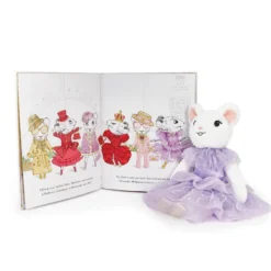 Claris The Mouse: The Secret Crown & Oh La La Lilac Plush Book Bundle
