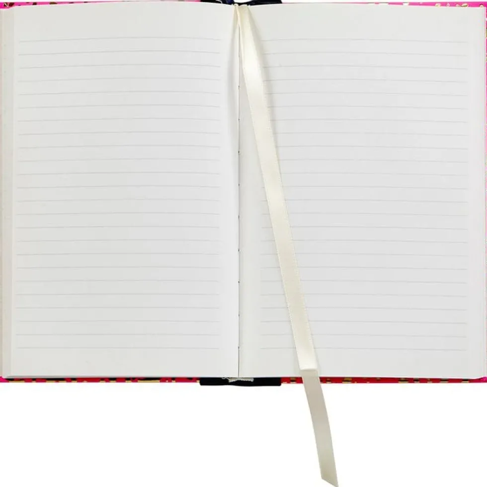 Composition Notebook in Neon Pink/Gold Leather
