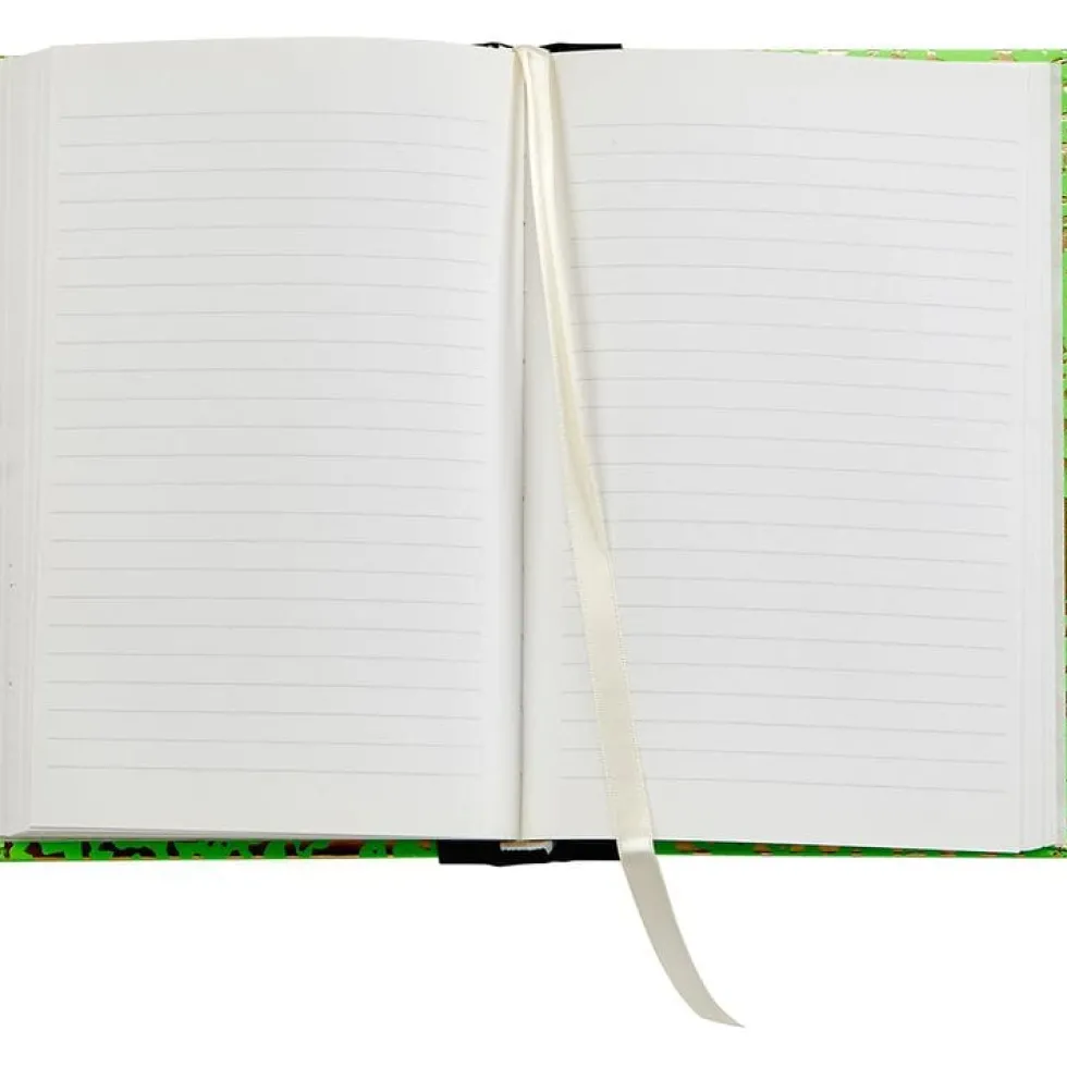 Composition Notebook in Neon Green/Gold Leather