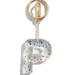Confetti Initial Bag Charm - P