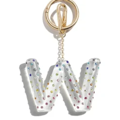 Confetti Initial Bag Charm - W
