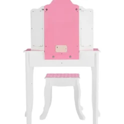 Fantasy Fields Gisele Polka Dot Kids Vanity Table & Stool with LED