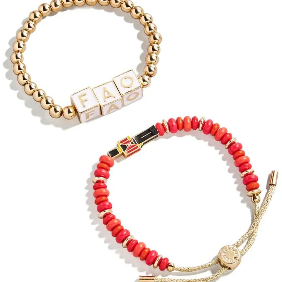 FAO Schwarz Red Pouch with Jewelry Set