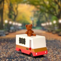 FAO Schwarz Wooden Van with Teddy Bear Topper