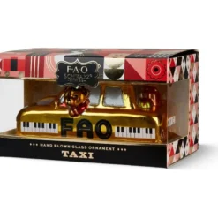 FAO Taxi Glass Ornament