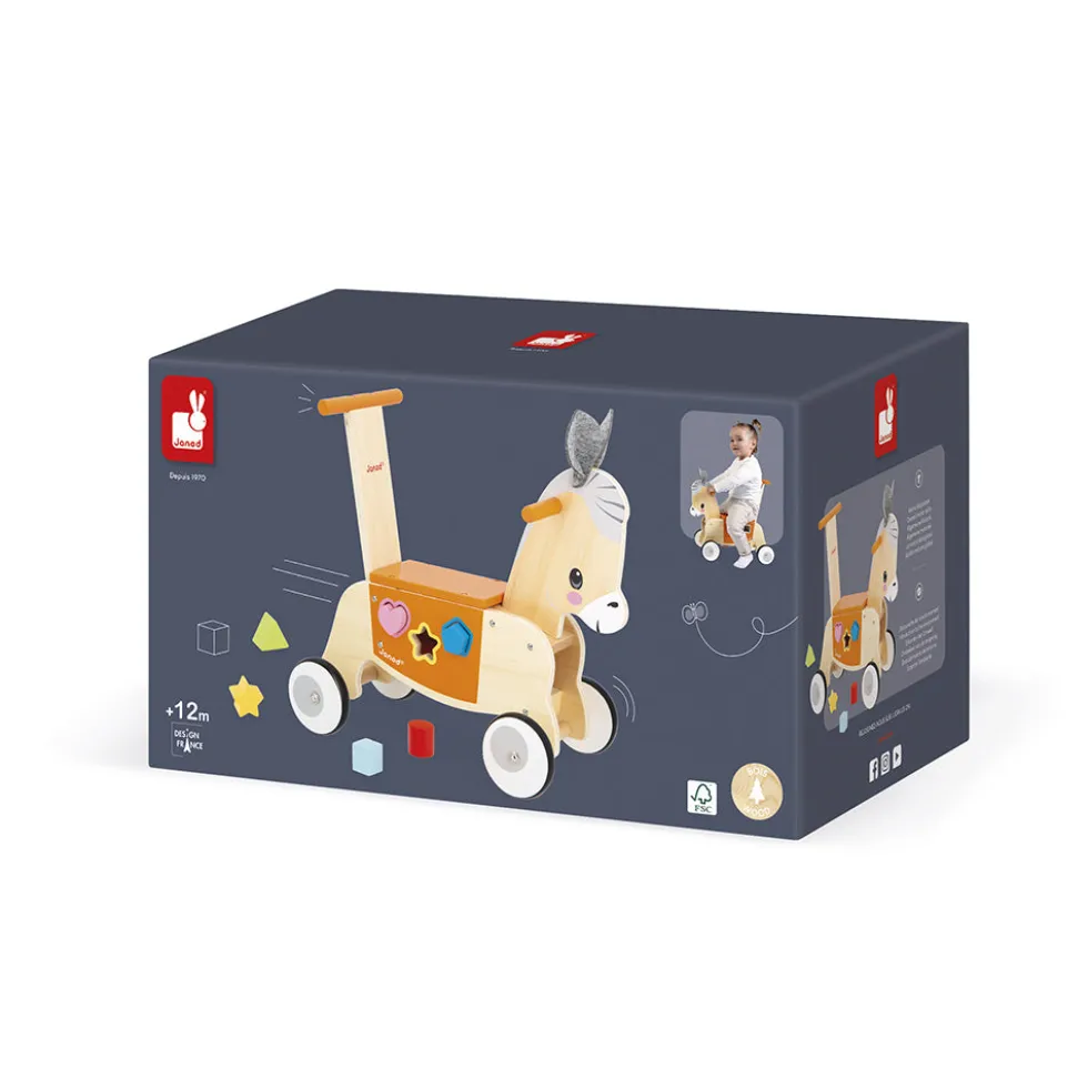Farm Ride-On Donkey with Shape Sorter