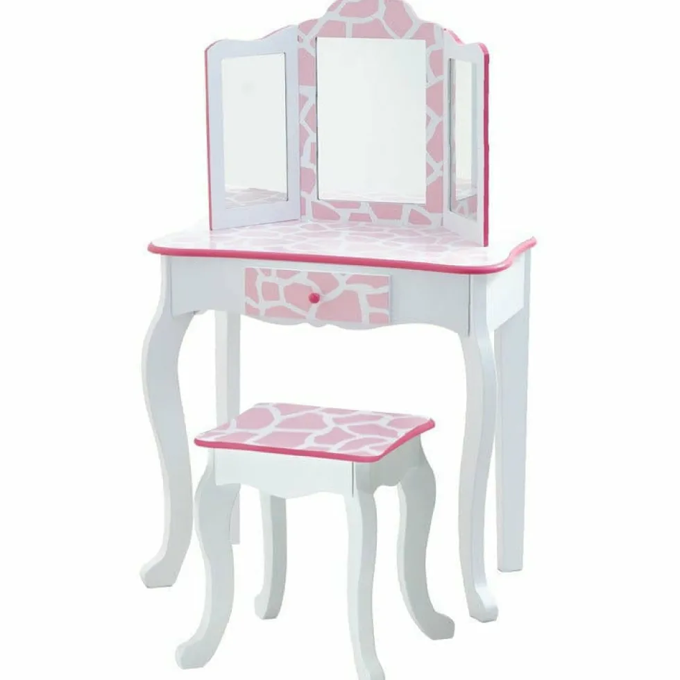 Fashion Giraffe Prints Gisele Play Vanity Set - Pink / White