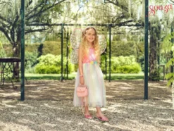 Flora Dress & Wings Set (Green) - 8-10 Years