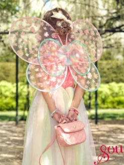 Flora Dress & Wings Set (Green) - 8-10 Years