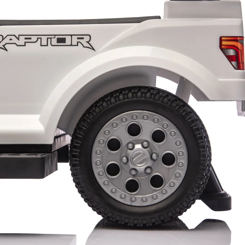 Ford Raptor 3-in-1 Push Ride On Toy Car - White
