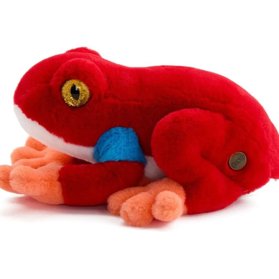 8" Glitter Toy Plush Dart Frog - Red