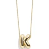 Gold Bubble Initial Necklace - K