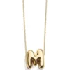 Gold Bubble Initial Necklace - M