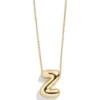 Gold Bubble Initial Necklace - Z