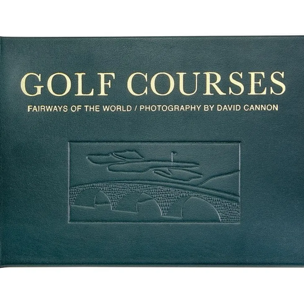 Golf Courses: Fairways of the World Book in Green Bonded Leather