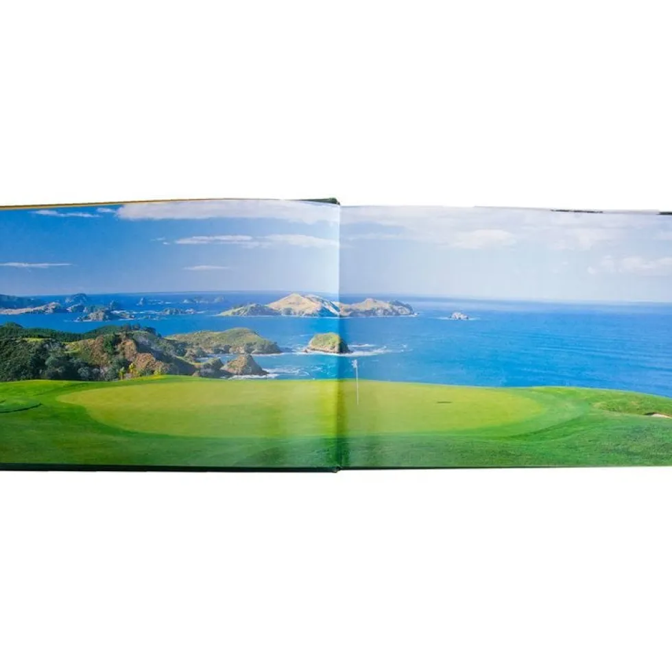 Golf Courses: Fairways of the World Book in Green Bonded Leather