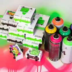 Green Graffiti Van Toy Car