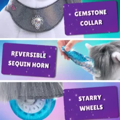 Grey Unicorn Model Y Ride on Toy - 4-7 Years