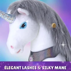 Grey Unicorn Model Y Ride on Toy - 4-7 Years