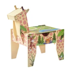 Jungle Giraffe 2-in-1 Wooden Activity Table + 23 Accessories & 1 Car
