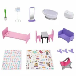 Kids Dreamland Sunset 3-Level Dollhouse Set for 12
