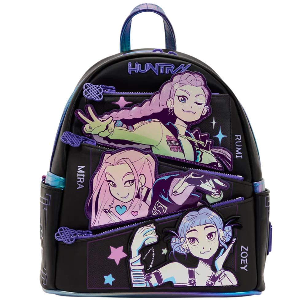 KPop Demon Hunters HUNTR/X Mini Backpack with Photo Card Charm