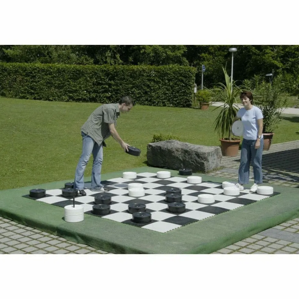 Large Checker Set With Board