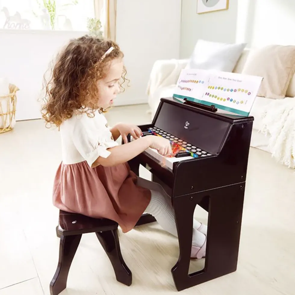 Learn with Lights Black Piano & Stool