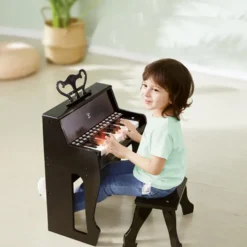 Learn with Lights Black Piano & Stool