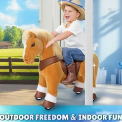 Light Brown Horse Model Y Ride on Toy - Age 3-4 Years