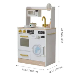 Little Chef Lake Tahoe Wooden Play Kitchen Washer & Mini Garden - White