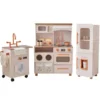 Little Chef Savannah Wooden Play Kitchen with 3 Modular Pieces - Cream