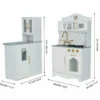 Little Chef Upper East Retro Play Kitchen - White / Gold