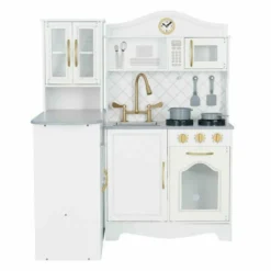 Little Chef Upper East Retro Play Kitchen - White / Gold