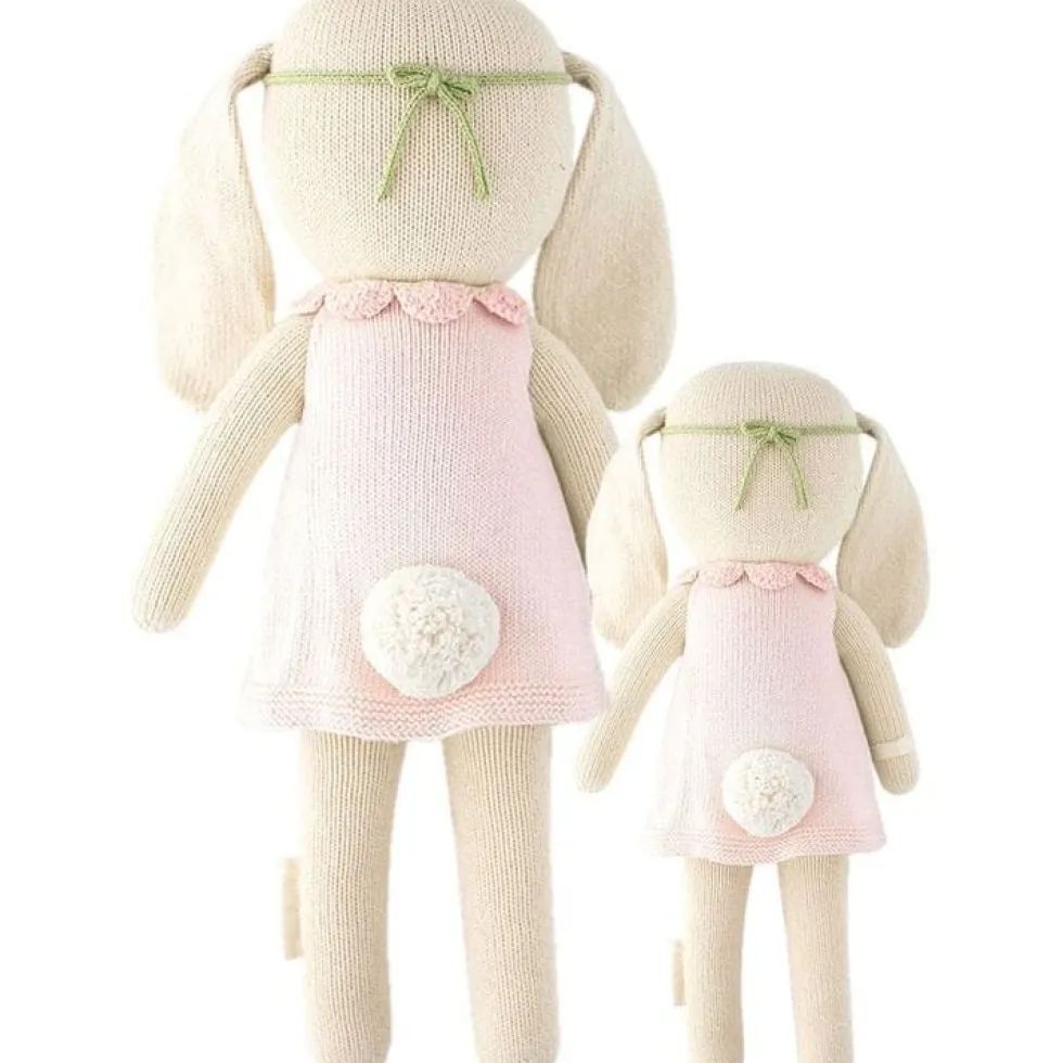 Little 13" Hannah the Bunny (Blush) Hand-Knit Doll